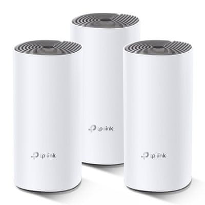 Router TP-Link AC1200 Whole-home Mesh WiFi System Deco E4 3-pack (Deco E4(3-pack)) pokrytí celého domu spolehlivé připojení rodičovská kontrola Amazon Alexa