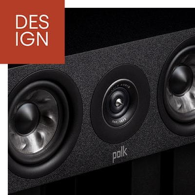  elegantný centrálny reproduktor polk audio reserve R350SYSC skvelý zvuk výkon turbínová membrána polk x port pre extra basy poniklované terminály eliminovaná rezonancia