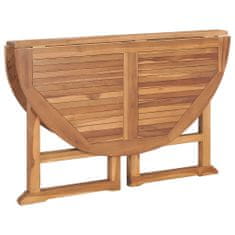 Greatstore Skládací zahradní jídelní stůl Ø 120 x 75 cm masivní teak