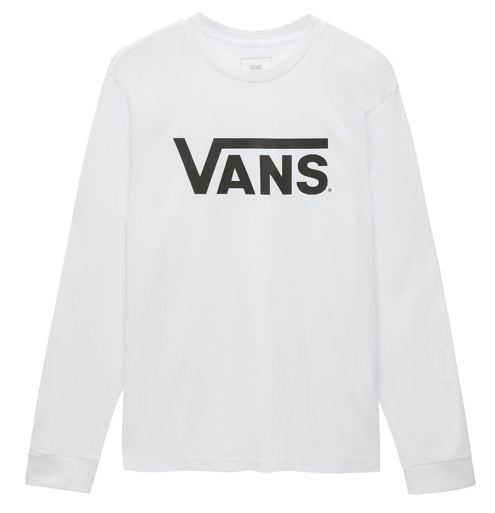 Vans chlapecké tričko By Vans Classic Ls Boys White/Black VN000XOIYB2 XL bílá