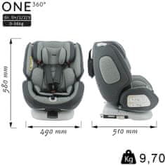 MIGO Autosedačka ONE 360° ISOFIX 2021 GREY