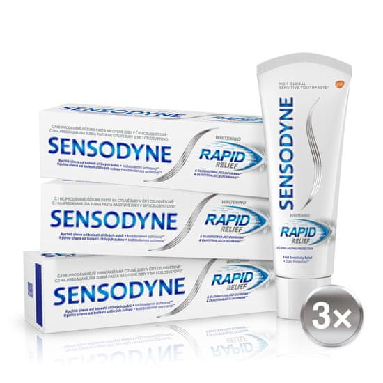 Sensodyne Zubní pasta Rapid Whitening 75 ml 3 ks