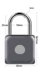 E Link SMART PADLOCK chytrý visací zámek II čtvercový