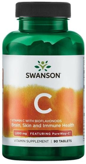 Swanson Vitamin C s bioflavonoidy, 1000 mg, 90 tablet