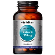 VIRIDIAN nutrition Extra C 950mg (Vitamín C), 90 kapslí