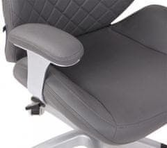 BHM Germany Kancelářská židle Layton, syntetická kůže, šedá