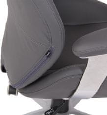 BHM Germany Kancelářská židle Layton, syntetická kůže, šedá