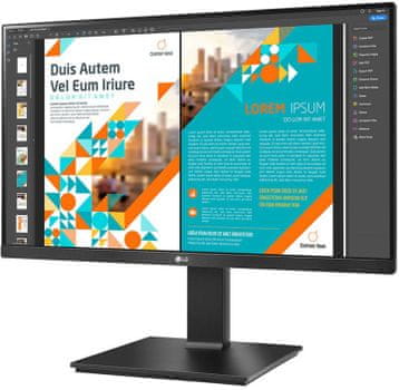 24 palců monitor LG 24QP550-QHD (24QP550-B.AEU) hdr 10 amd freesync premium ergonomický stojan filtr modrého světla reader mode flicker safe bez lagů