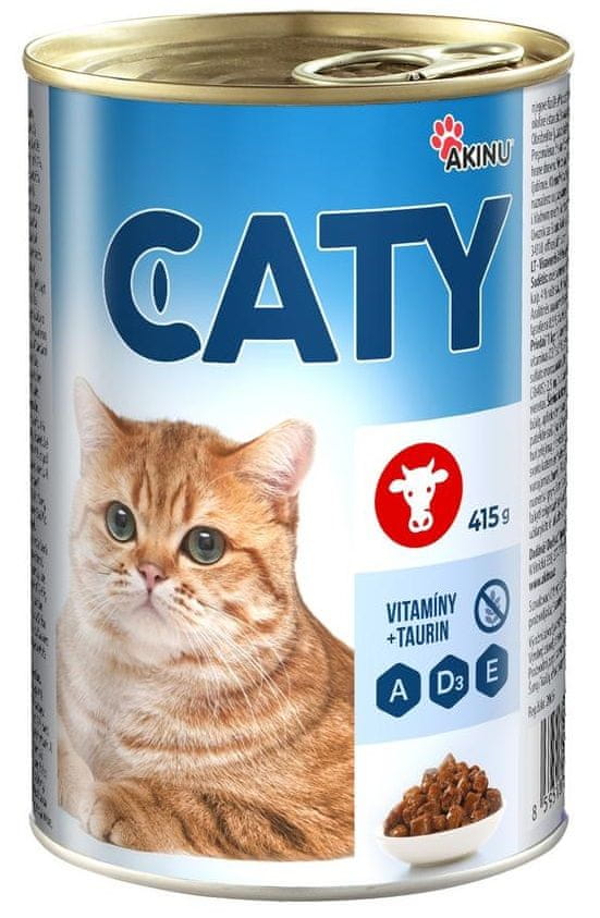 Akinu Caty kousky v omáčce s hovězím masem 10 x 416g