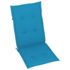 Vidaxl Polstry na zahradní židle 2 ks modré 120 x 50 x 4 cm