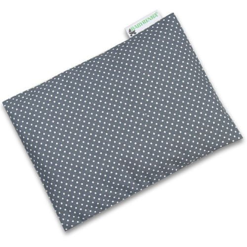 Babyrenka Babyrenka nahřívací polštářek z pohankových slupek s povlakem 20x14 cm Dots grey