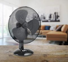 TWM stolní ventilátor 45W 45 cm černá ocel