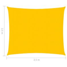 Greatstore Stínící plachta 160 g/m2 žlutá 2,5 x 2,5 m HDPE