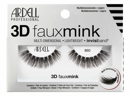 Ardell 1ks 3d faux mink 860, black, umělé řasy