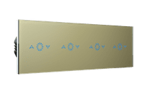 HEVOLTA Glasense skleněný 4-panel 4 x žaluzie, Champagnium Gold