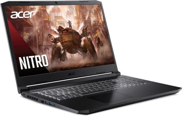 Herní notebook Acer Nitro 5 výkonný procesor AMD Ryzen 5, dedikovaná grafická karta nvidia geforce rtx 3060 ray tracing