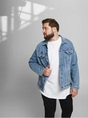 Jack&Jones Plus Pánské triko JJENOA Long Line Fit 12184933 White (Velikost 3XL)