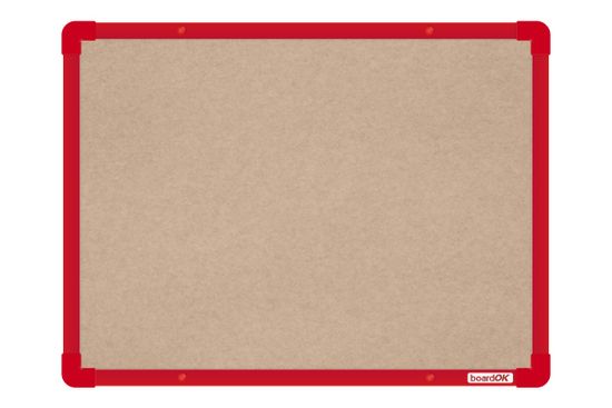 boardOK Textilní nástěnka s červeným rámem 060 x 045 cm