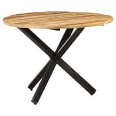 Vidaxl Jídelní stůl kulatý 100 x 100 x 75 cm hrubé mangovníkové dřevo