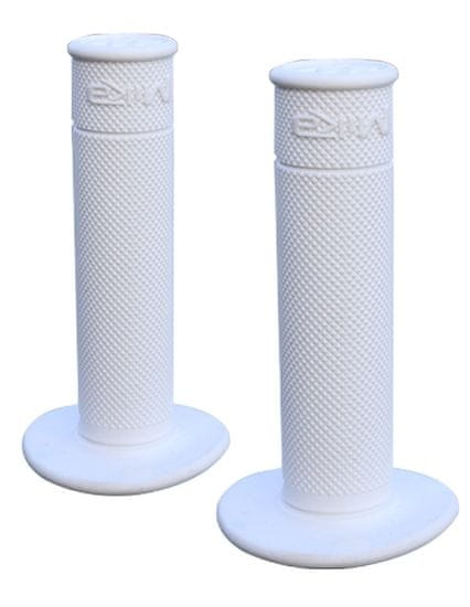 Mika gripy motokrosové "50/50 WAFFLE GRIPS" (soft), MIKA (bílá) MK-GR-WH