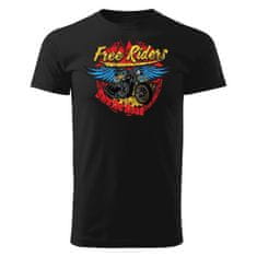 Grooters Bavlněné tričko - Free Rider - Černé Velikost: XS