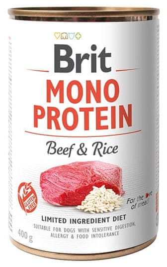 Brit Mono Protein Beef & Brown Rice 6x400g