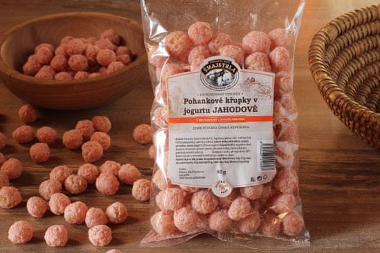 Šmajstrla Pohankové křupky - v jogurtu jahodové 80g, ŠMAJSTRLA