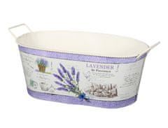 NOHEL GARDEN Set truhlíků LAVENDER DE PROVENCE plechový 22,26,30cm 3ks