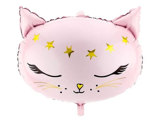 Balónek fóliový růžová Kočička - 48 cm