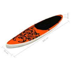 Greatstore Nafukovací SUP paddleboard 366 x 76 x 15 cm oranžový