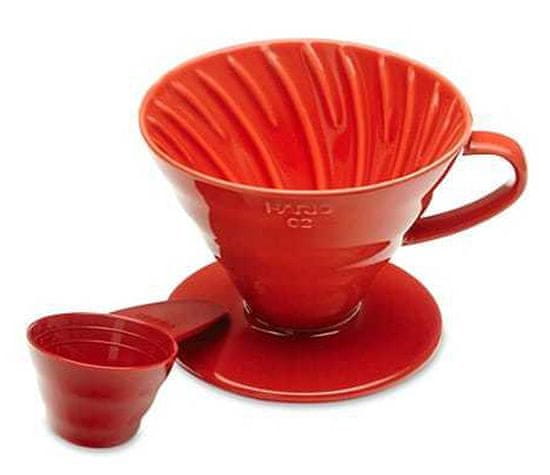 Hario Dripper V60-02 keramický červený