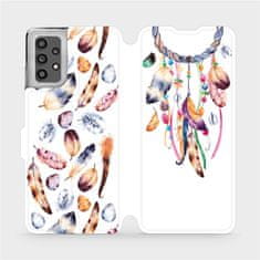 Mobiwear Flip pouzdro na mobil Samsung Galaxy A32 LTE - M003S Lapač a barevná pírka