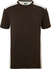 James & Nicholson Pánské pracovní tričko s kontrastem, Velikost 3XL, Barva Bílá
