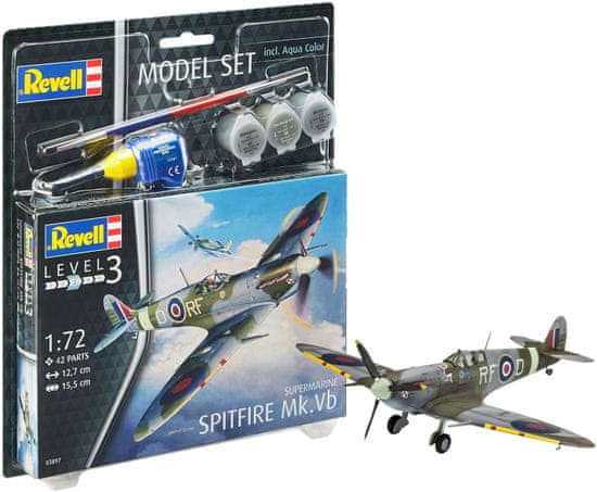 Revell ModelSet letadlo 63897 Spitfire Mk. Vb (1:72)