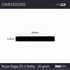 Red Dragon Šipky Razor Edge ZX-3 - 20g