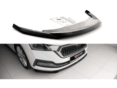 Maxton Design spoiler pod přední nárazník ver.2 pro Škoda Octavia Mk4, černý lesklý plast ABS