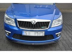 Maxton Design spoiler pod přední nárazník ver.2 pro Škoda Octavia RS Facelift Mk2 Facelift, černý lesklý plast ABS