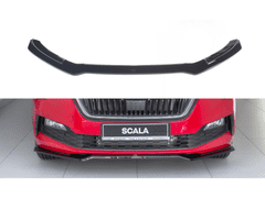 Maxton Design spoiler pod přední nárazník ver.2 pro Škoda Scala, černý lesklý plast ABS