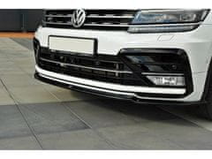 Maxton Design spoiler pod přední nárazník pro Volkswagen Tiguan Mk2, černý lesklý plast ABS