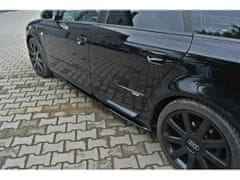 Maxton Design difuzory pod boční prahy pro Audi S4 B6, B7, černý lesklý plast ABS
