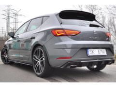 Maxton Design vložka zadního nárazníku pro Seat Leon Cupra Mk3 Facelift, černý lesklý plast ABS, Hatchback