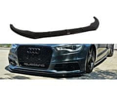 Maxton Design spoiler pod přední nárazník ver.1 pro Audi S6 C7, černý lesklý plast ABS