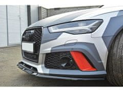 Maxton Design spoiler pod přední nárazník ver.2 pro Audi RS6 C7 Facelift, černý lesklý plast ABS