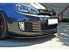 Maxton Design spoiler pod přední nárazník ver.2 pro Volkswagen Golf GTI Mk6, černý lesklý plast ABS