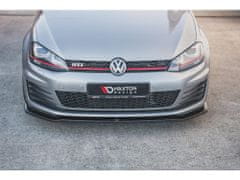 Maxton Design spoiler pod přední nárazník ver.2 pro Volkswagen Golf GTI Mk7, černý lesklý plast ABS