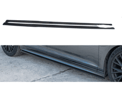 Maxton Design difuzory pod boční prahy pro Volkswagen Passat Mk8 (B8), černý lesklý plast ABS, R-Line