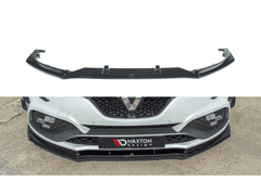 Maxton Design spoiler pod přední nárazník ver.1 pro Renault Megane RS Mk4, černý lesklý plast ABS