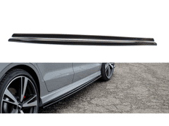 Maxton Design difuzory pod boční prahy pro Audi RS3 8V Facelift, černý lesklý plast ABS, Sedan