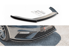 Maxton Design spoiler pod přední nárazník ver.4 pro Seat Leon Cupra Mk3 Facelift Facelift, černý lesklý plast ABS