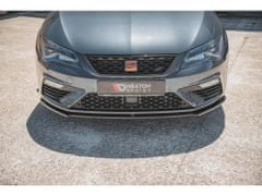 Maxton Design spoiler pod přední nárazník ver.4 pro Seat Leon Cupra Mk3 Facelift Facelift, černý lesklý plast ABS